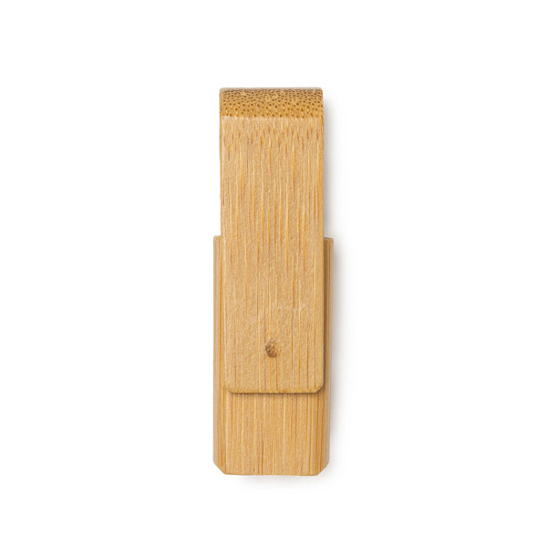 Memoria USB 16 GB de bambú con clip giratorio · Bambu