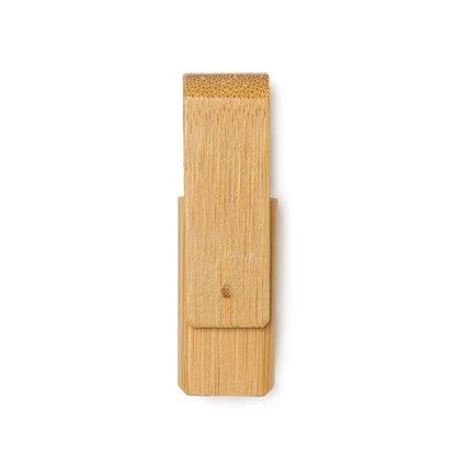 Memoria USB 16 GB de bambú con clip giratorio · Bambu