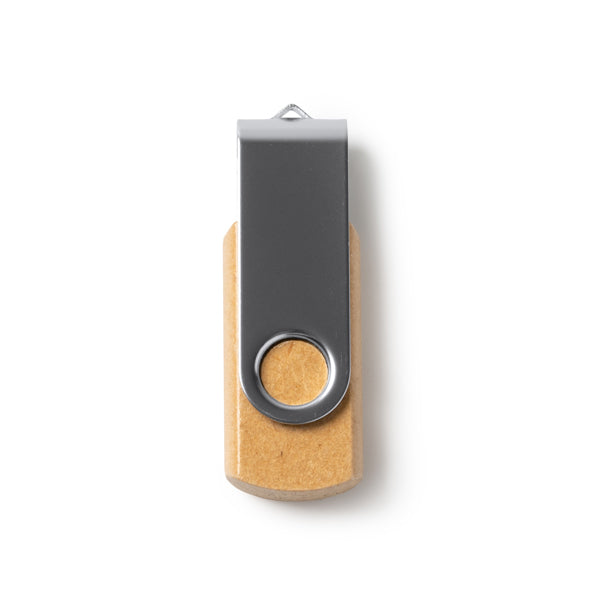 Memoria USB 16 GB de cartón reciclado · Crudo