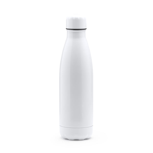 Botella de acero inoxidable blanca 700 ml antigoteo · Blanco