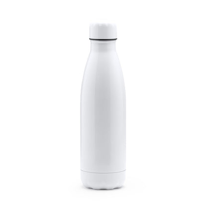 Botella de acero inoxidable blanca 700 ml antigoteo · Blanco
