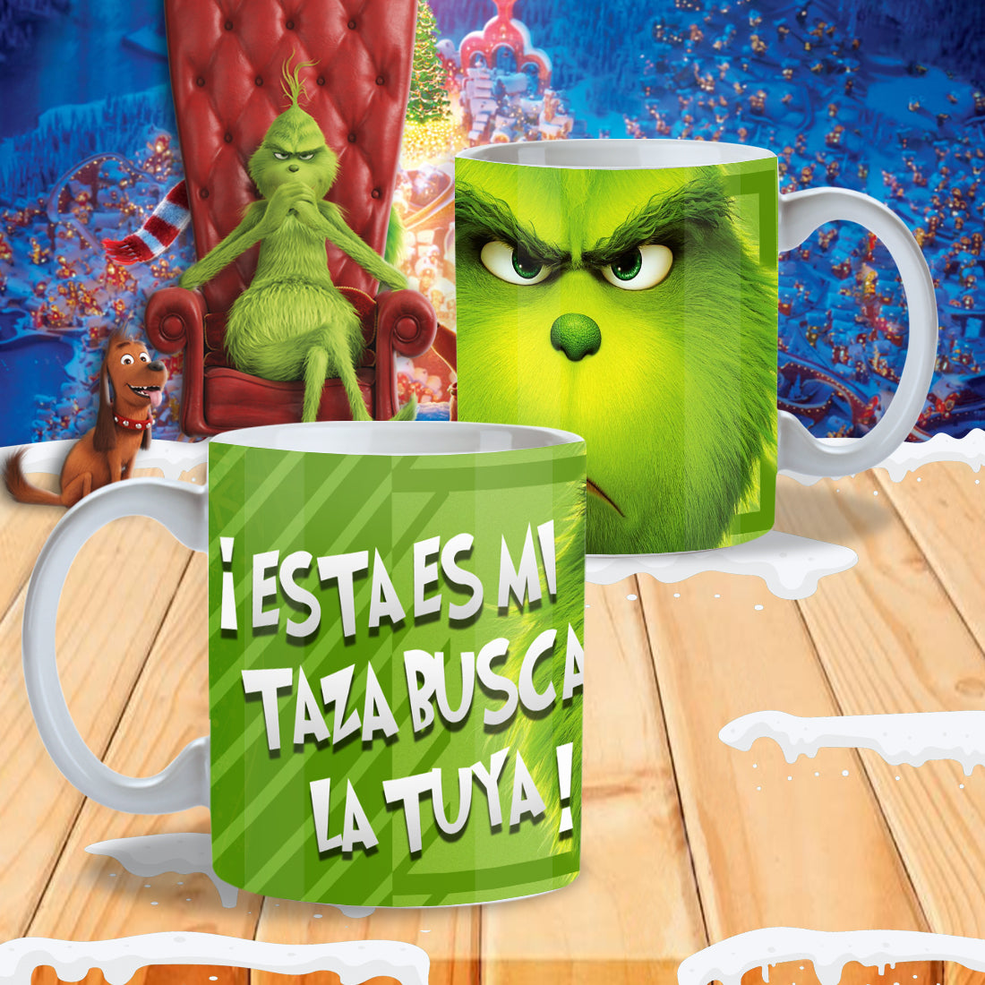 Taza Grinch Divertida Navidad - Regalo Original Anti Navidad - Diseño 4