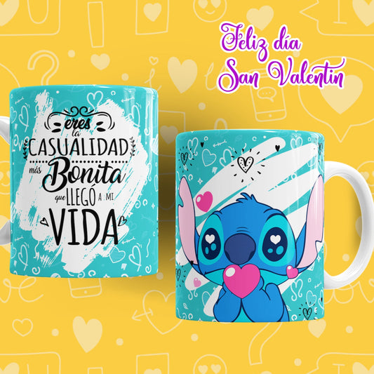 Taza Stitch – “Eres la casualidad más bonita que llegó a mi vida”