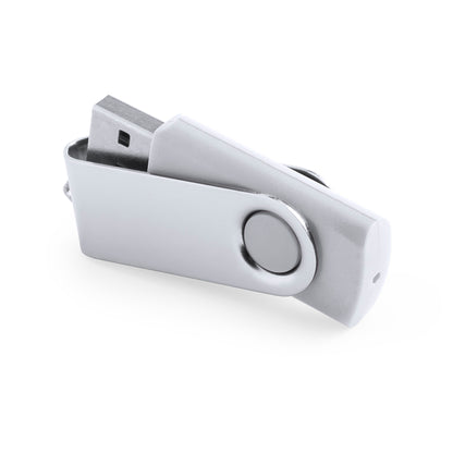 Memoria USB 16GB giratoria en colores · Blanco