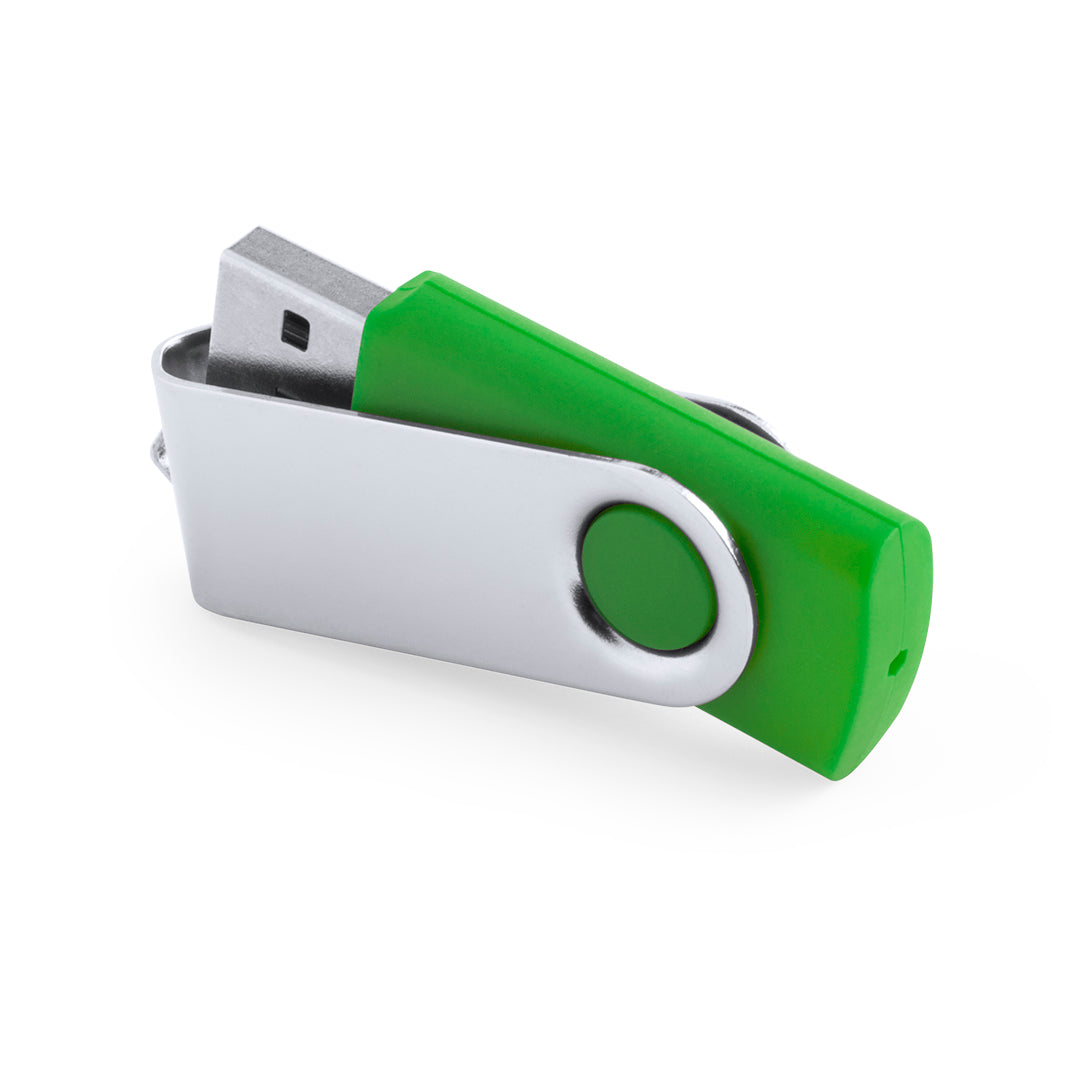 Memoria USB 16GB giratoria en colores · Verde