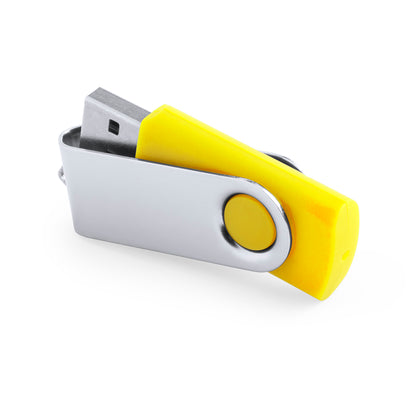 Memoria USB 16GB giratoria en colores · Amarillo