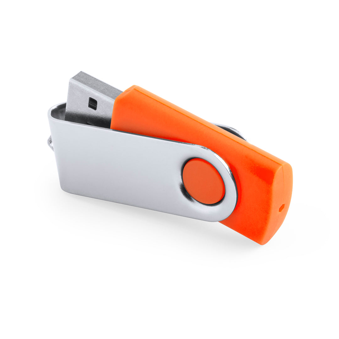 Memoria USB 16GB giratoria en colores · Naranja