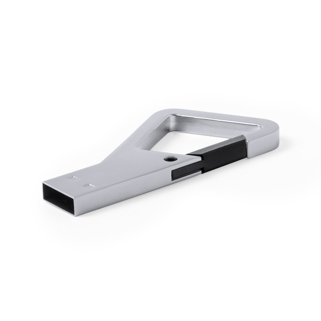 Memoria USB 8GB mosquetón · Negro
