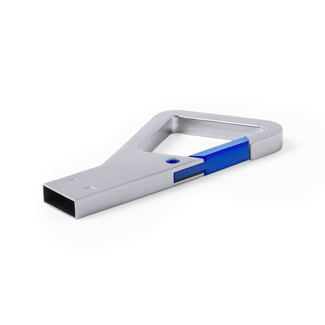 Memoria USB 8GB mosquetón · Azul