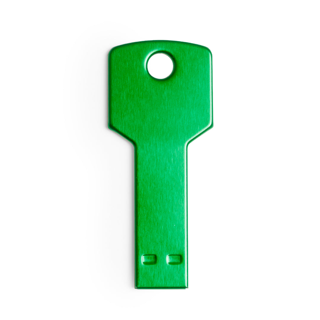 Memoria USB 16GB con forma de llave · Verde