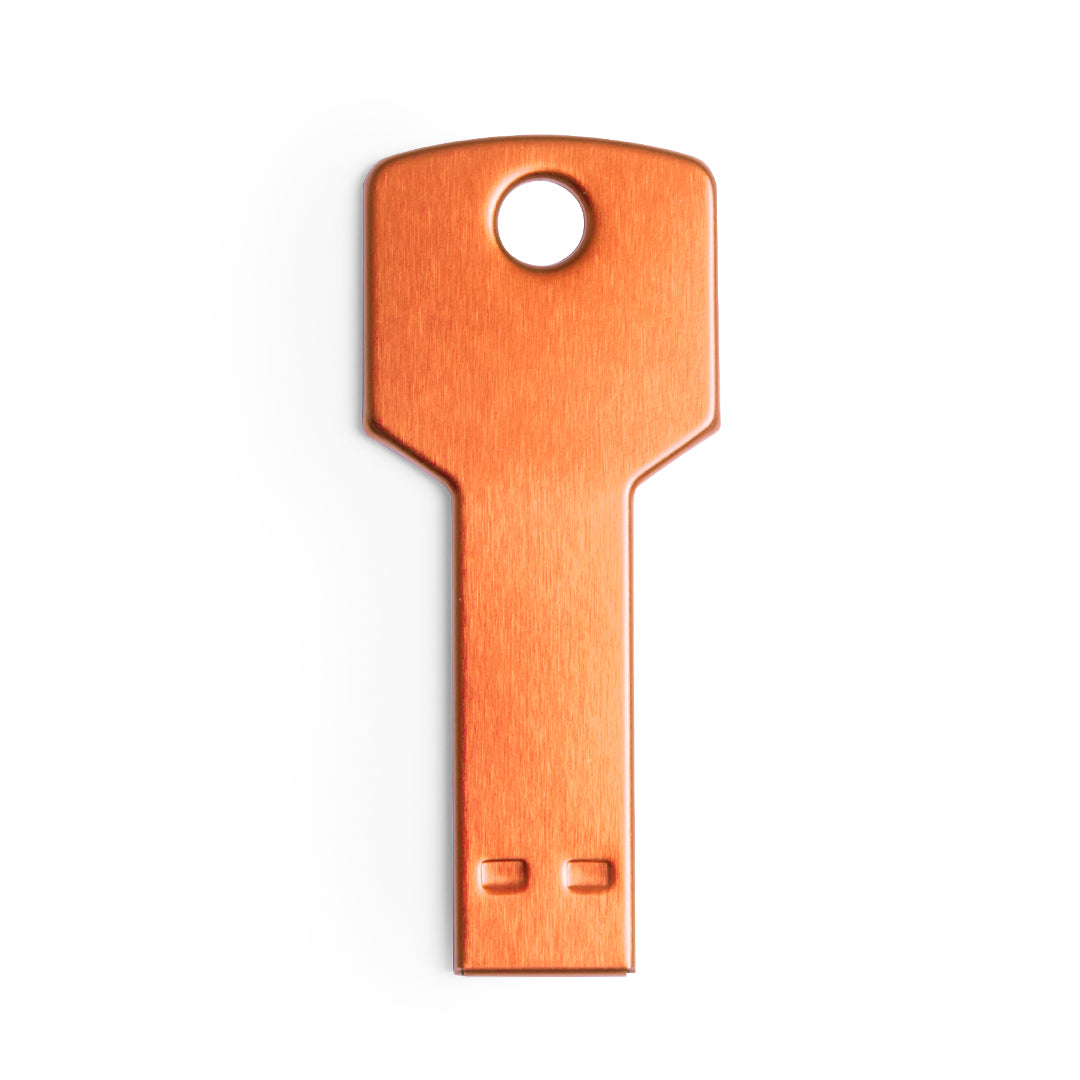 Memoria USB 16GB con forma de llave · Naranja
