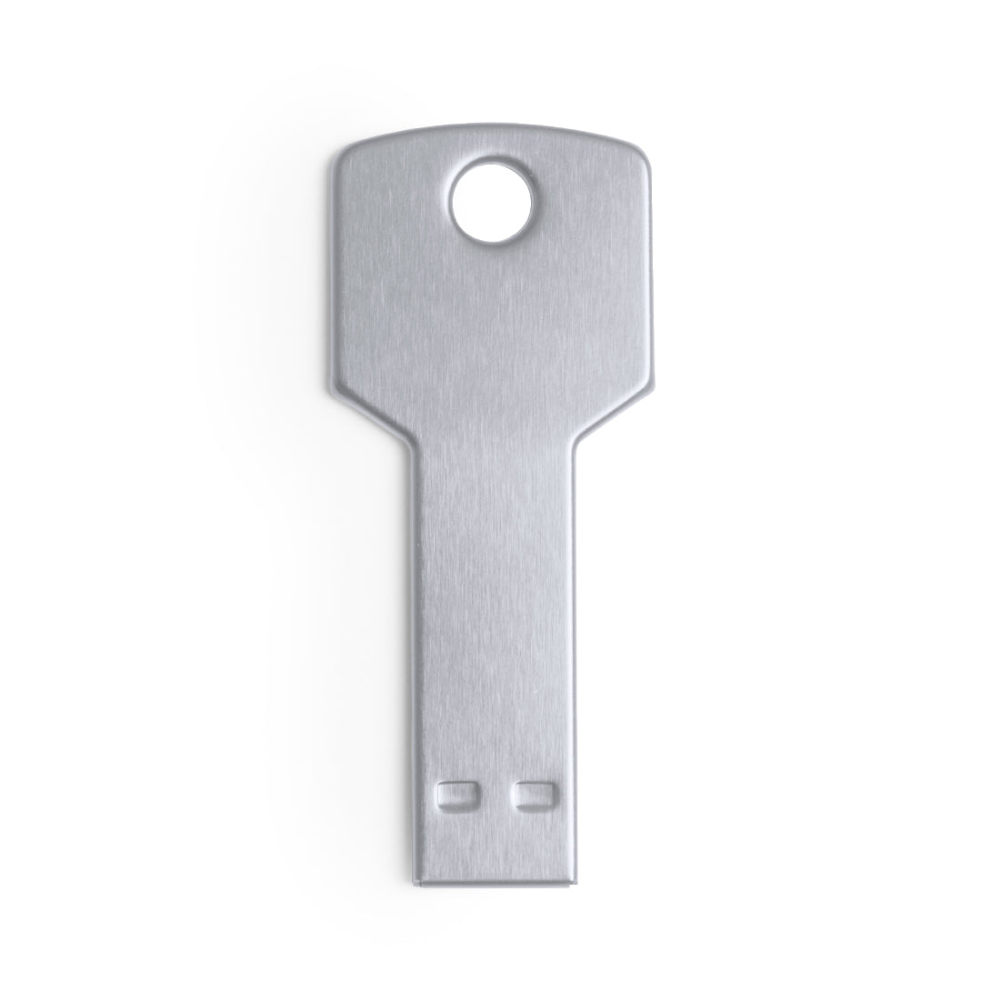 Memoria USB 16GB con forma de llave · Plateado