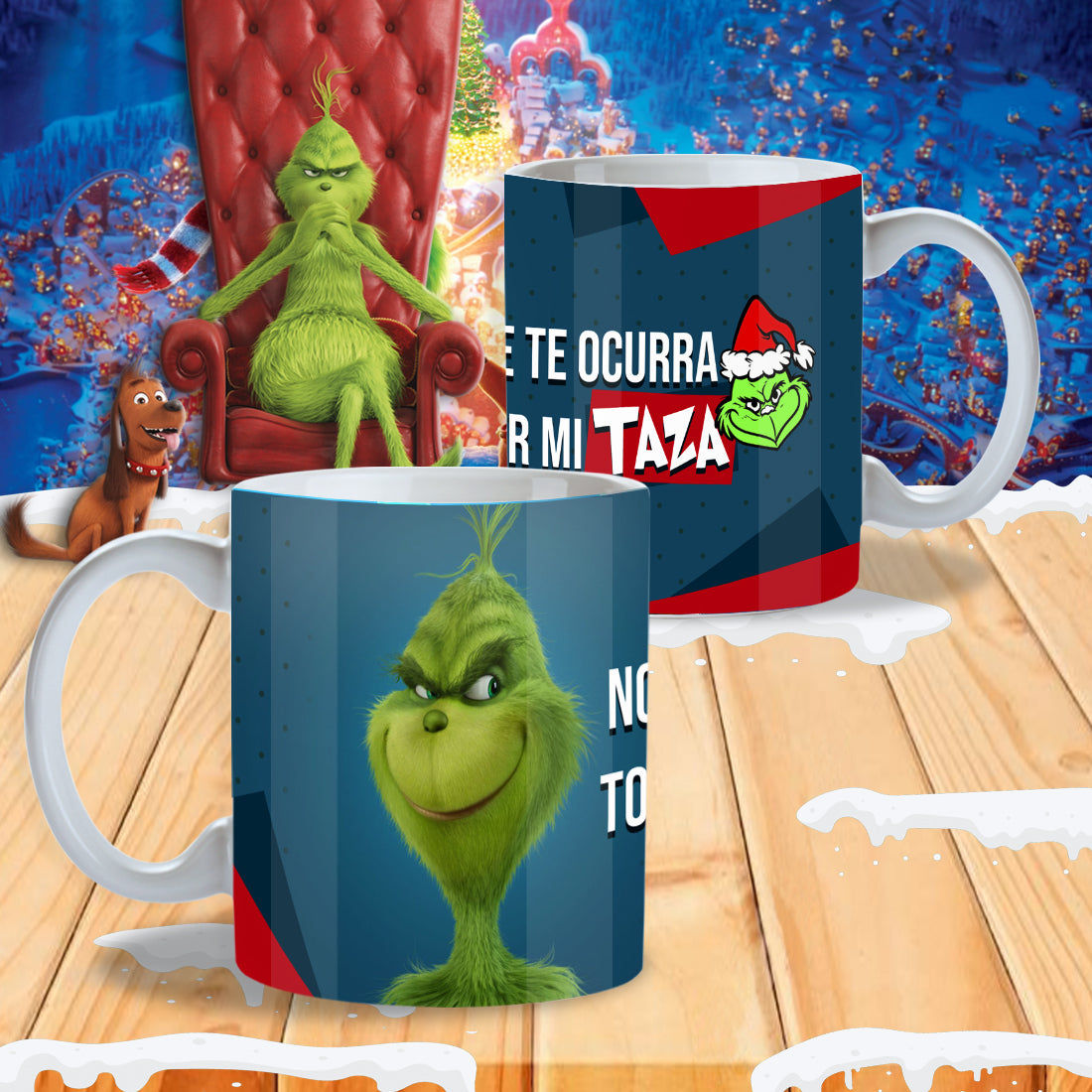 Taza Grinch Divertida Navidad - Regalo Original Anti Navidad - Diseño 5
