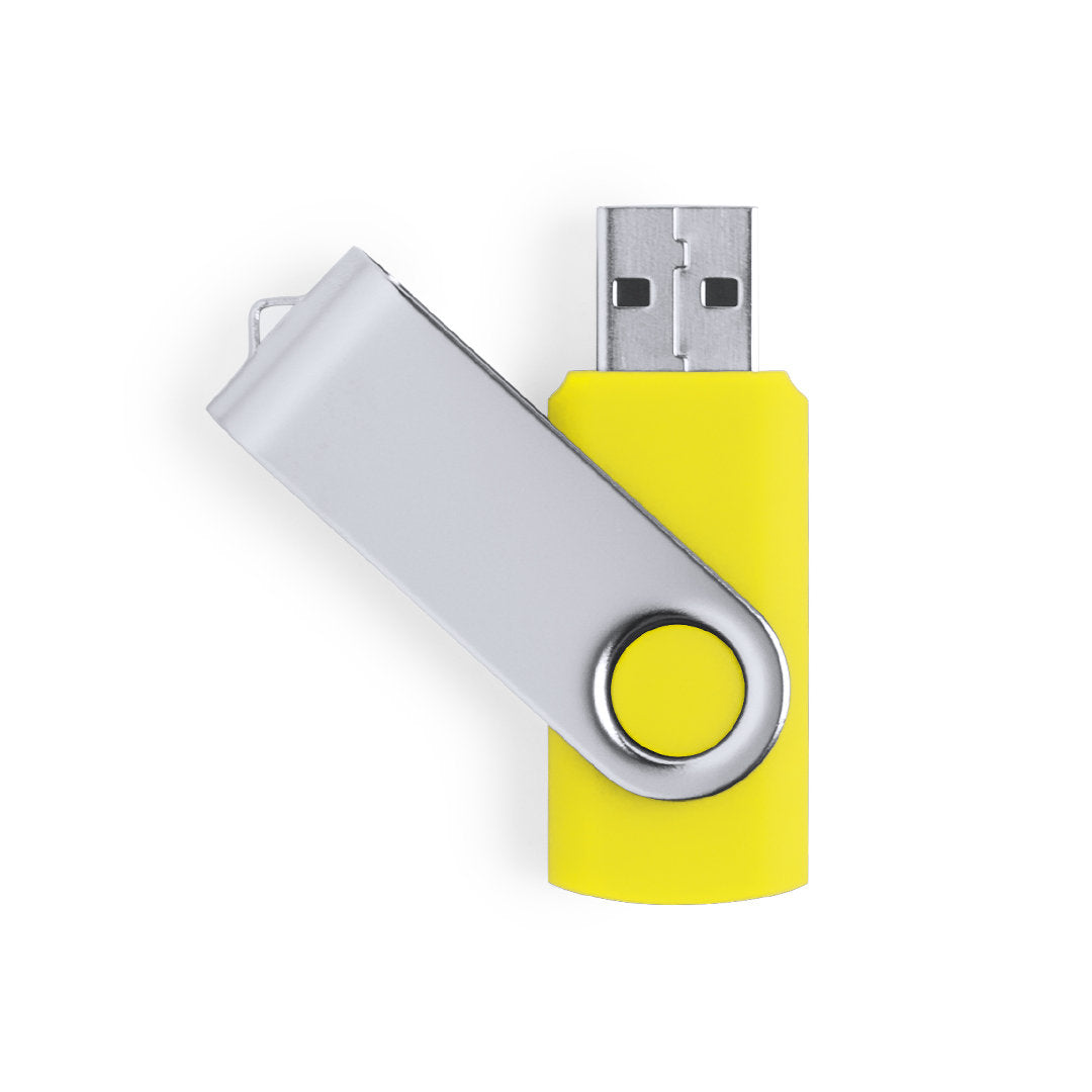 Memoria USB 32GB giratoria en colores · Amarillo