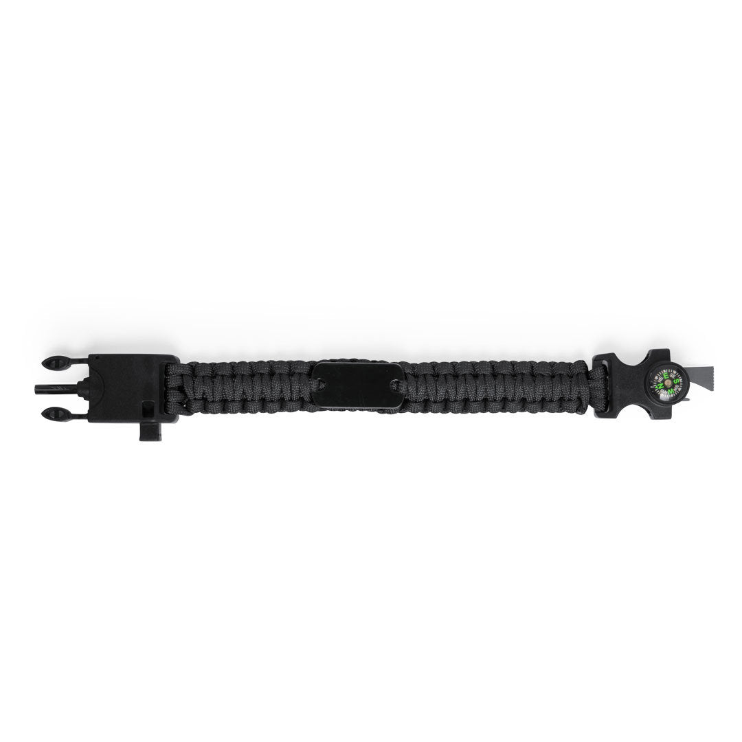 Pulsera de supervivencia 5 en 1 · Negro
