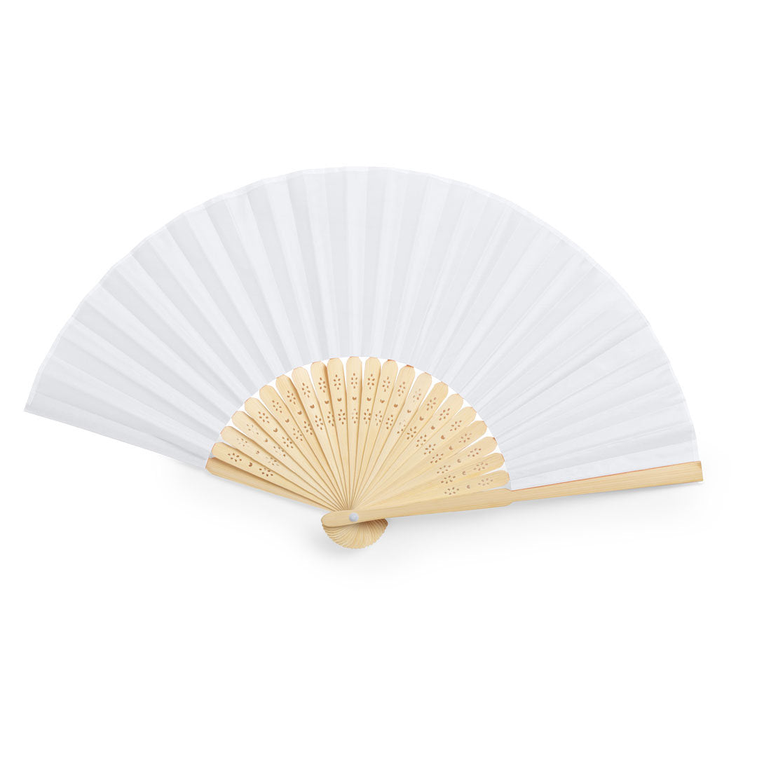 Abanico de bambú flexible en colores · Blanco