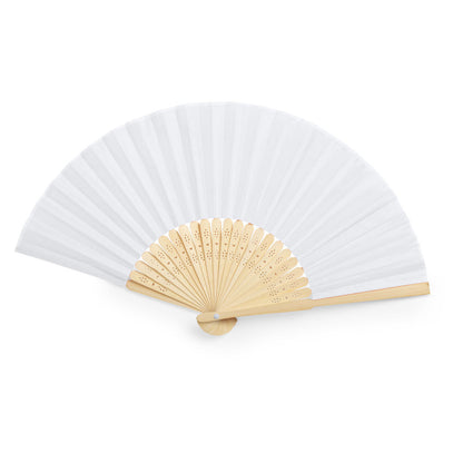 Abanico de bambú flexible en colores · Blanco