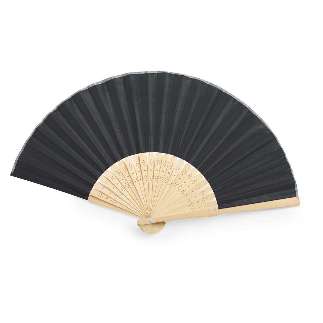 Abanico de bambú flexible en colores · Negro