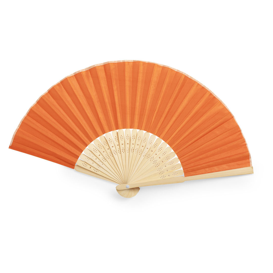 Abanico de bambú flexible en colores · Naranja