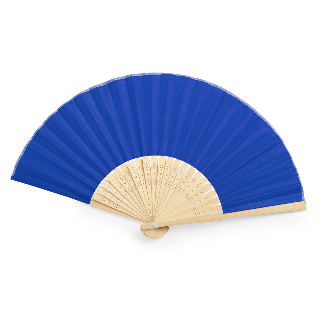 Abanico de bambú flexible en colores · Azul