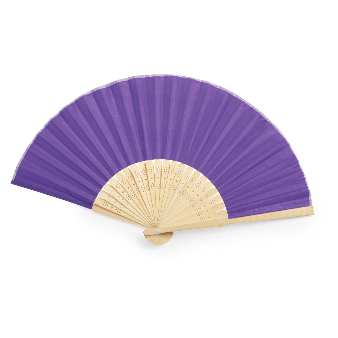 Abanico de bambú flexible en colores · Morado