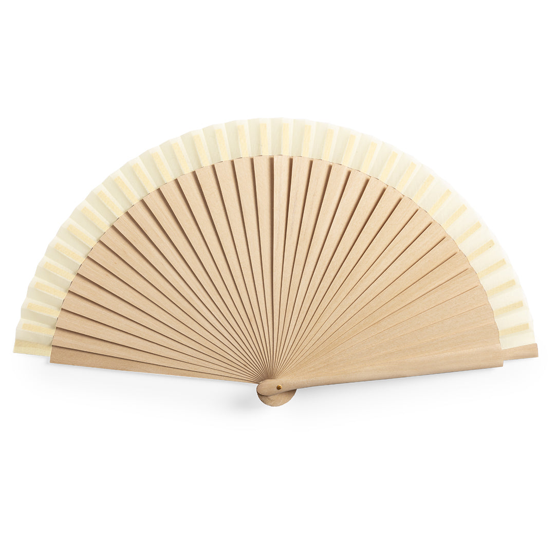 Abanico de madera y poliéster