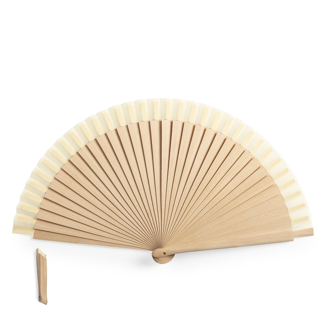 Abanico de madera y poliéster