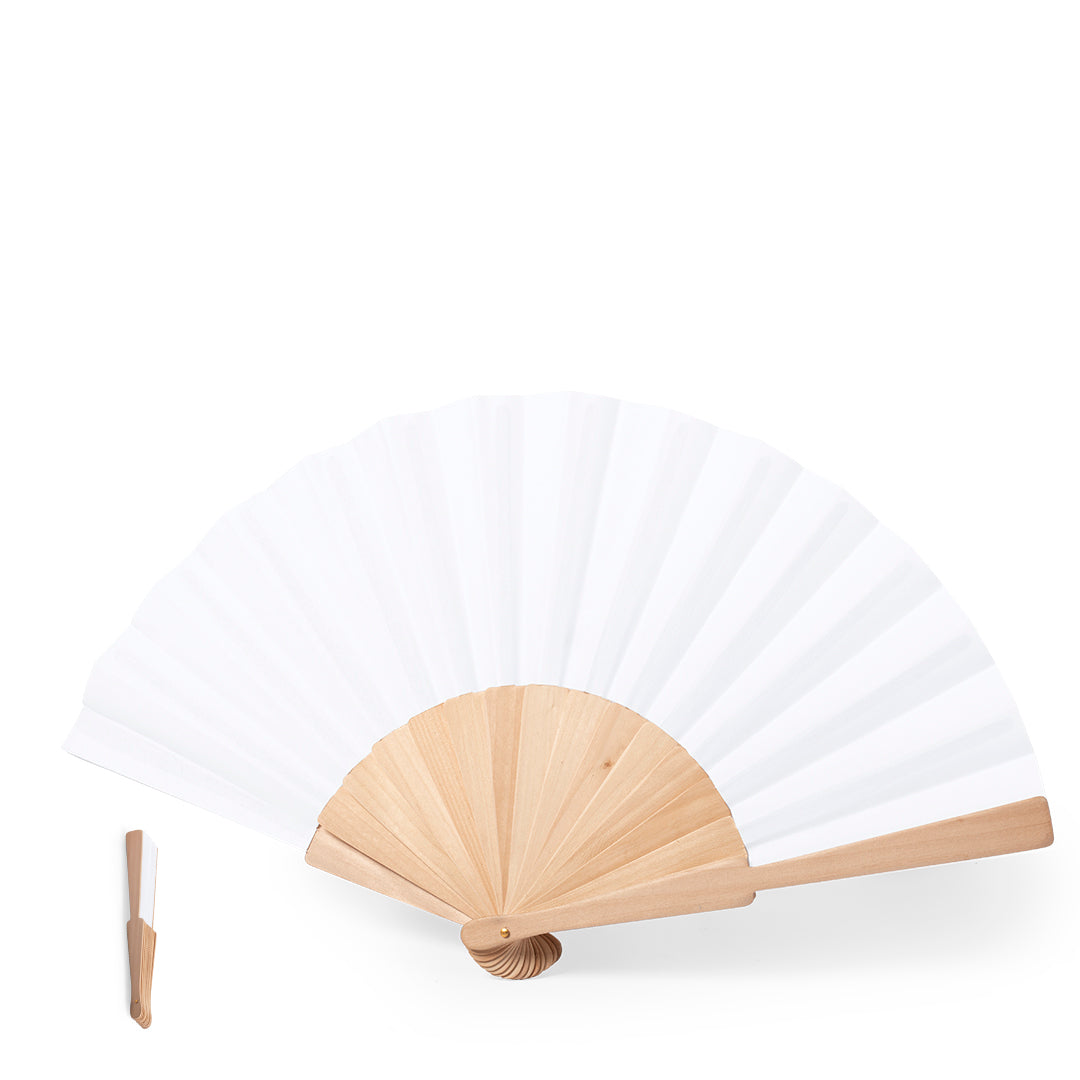 Abanico de madera con tela RPET