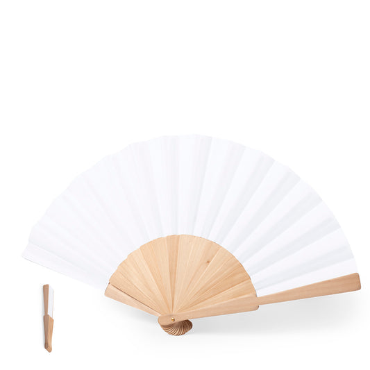 Abanico de madera con tela RPET