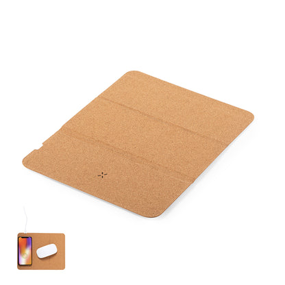 Alfombrilla de corcho con cargador inalámbrico