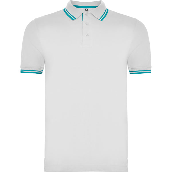 Polos Montreal · Blanco/Turquesa