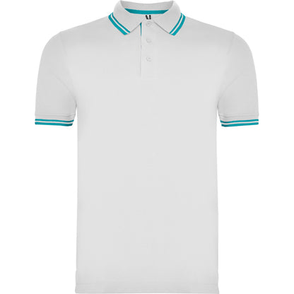 Polos Montreal · Blanco/Turquesa
