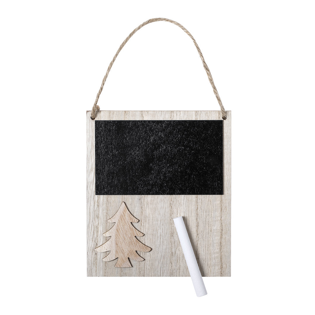 Adorno de Navidad de madera con pizarra