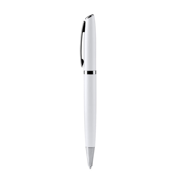 Bolígrafo giratorio de aluminio reciclado · Blanco