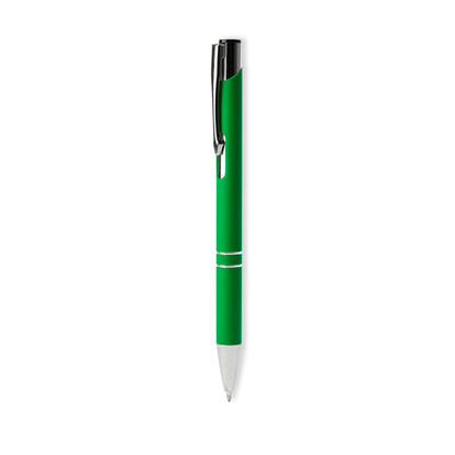 Bolígrafo metálico de tinta negra tacto suave · Verde Helecho