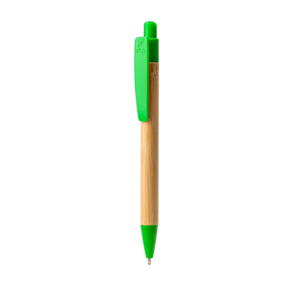 Bolígrafo de bambú y PLA · Verde Helecho