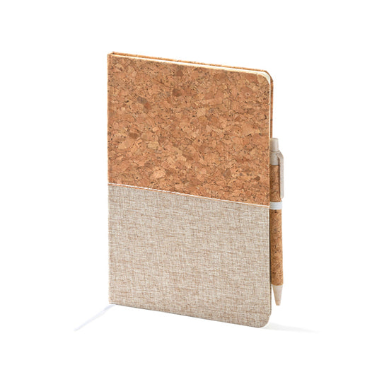 Libreta A5 de corcho con bolígrafo a juego