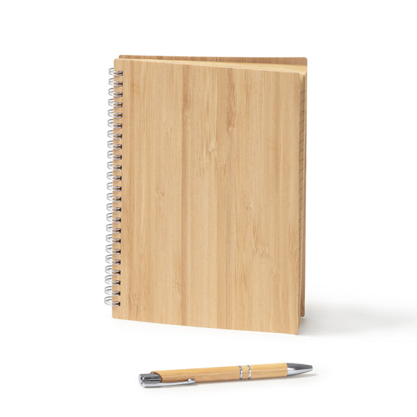 Set de libreta A5 y bolígrafo de bambú