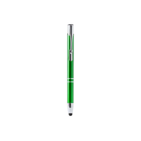 Bolígrafo de aluminio con puntero táctil en colores · Verde Helecho