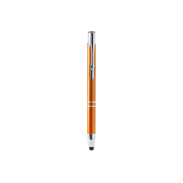 Bolígrafo de aluminio con puntero táctil en colores · Naranja