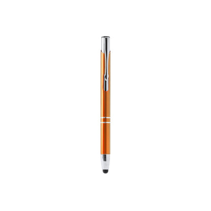 Bolígrafo de aluminio con puntero táctil en colores · Naranja