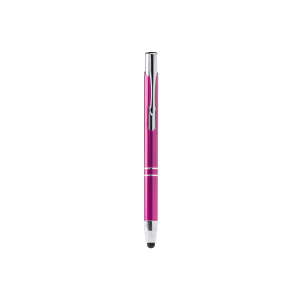 Bolígrafo de aluminio con puntero táctil en colores · Fucsia