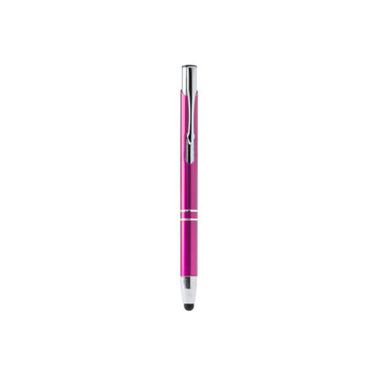 Bolígrafo de aluminio con puntero táctil en colores · Fucsia