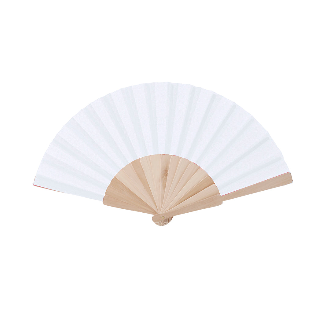 Abanico de madera en muchos colores · Blanco