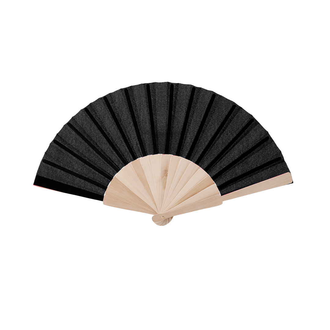 Abanico de madera en muchos colores · Negro