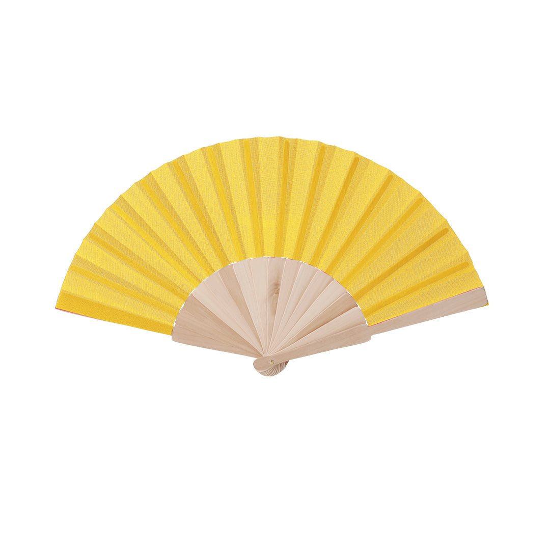 Abanico de madera en muchos colores · Amarillo