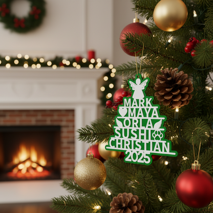 Adorno Árbol de Navidad Familiar Personalizado