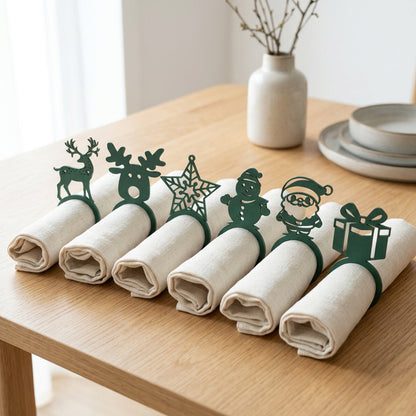 Aros para Servilletas Navideños en 3D - Diseños a Elegir