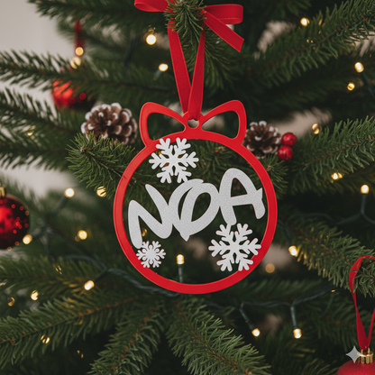 Bola de Navidad personalizada en 3D con nombre ❄️ Nº1