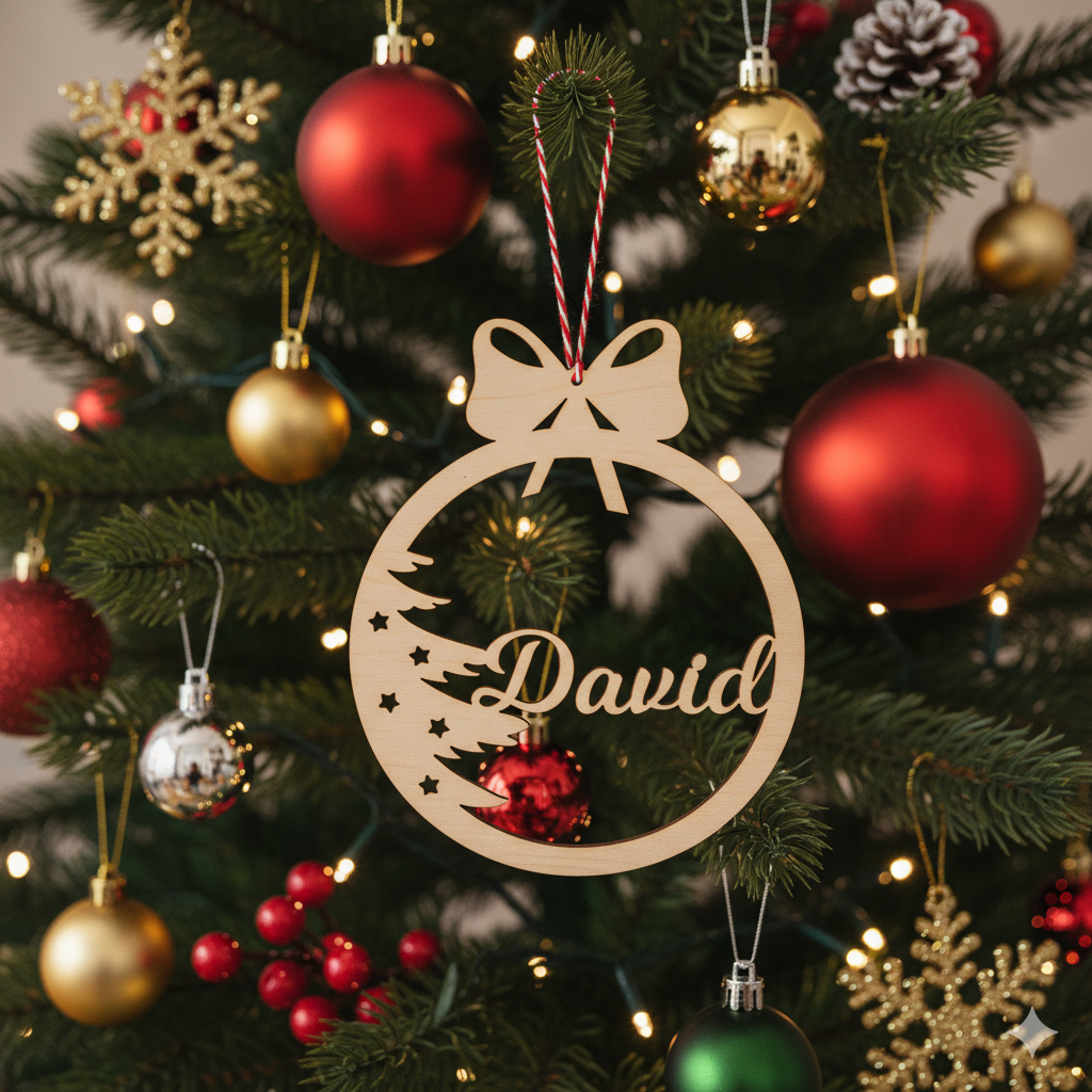 Bola de navidad personalizada diseño arbol Nº 8